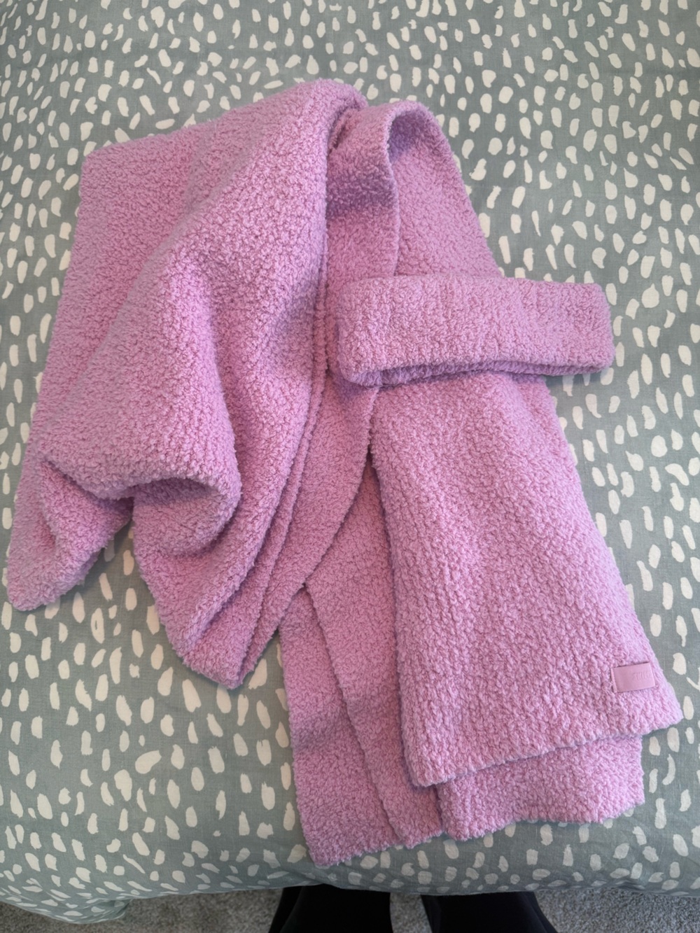 SKIMS Pink Blanket Scarf and Head Wrap